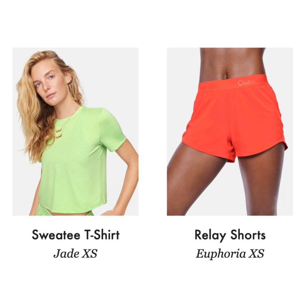 SOLD | OV 4 Pieces: 2X Sweatee T + 2X Relay Short